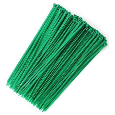 Multi-purpose cable ties, nylon cable ties, self-locking cable ties, green, 200 x 3.6 mm (100 pieces) (1/4)