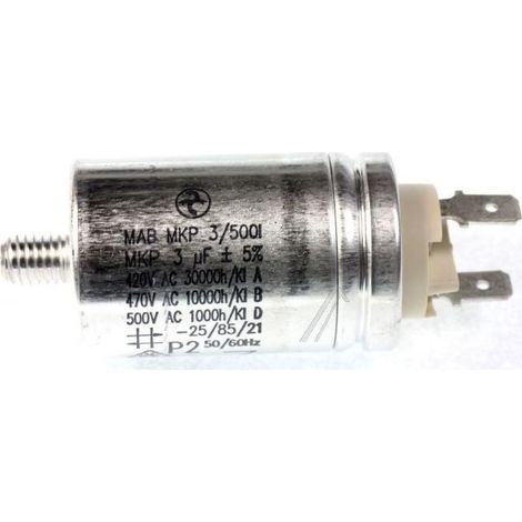Condensateur de démarrage 3uF 450V – Compatible lave-vaisselle AEG – Modèles 111592701, 91123522101, ASI6232N