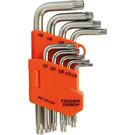 FISCHER DAREX - Clés torx tamper jeu de 9 clés