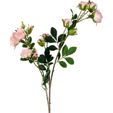 Rosier Artificiel Rose Poudré Haute Tige 75cm