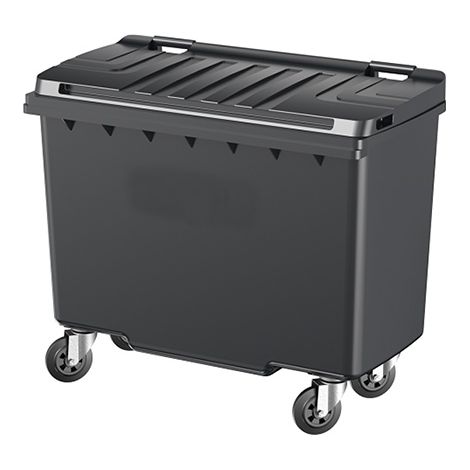 Conteneur 500 litres à préhension frontale - Couleur du couvercle Grenat - 1240 x 667 x 1097 mm - 210008GAGA/BO (1/4)