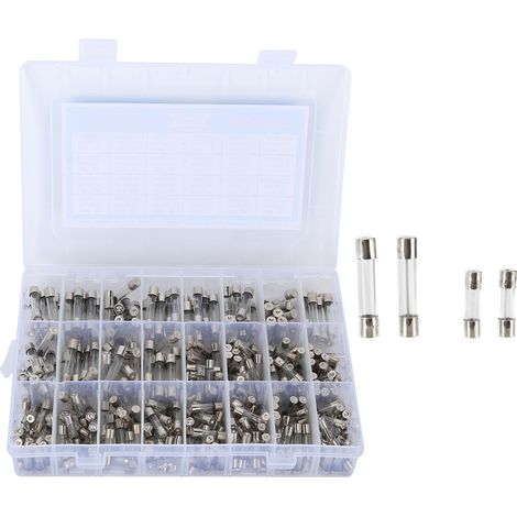 360Pcs Glass Tube Fuses Quick Blow 250V Electronic Assortment Kit for Household Appliances Automobiles (1/5)