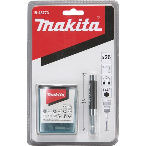 Lot guide de vissage opaque avec 25 embouts de vissage - MAKITA B-48773