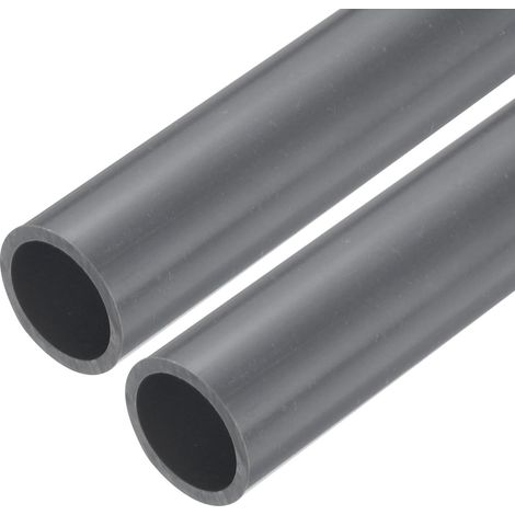 1 Pouce PVC Tube Rigide Rond Tuyau Tubage Matériel Tubage 21.6mm ID 26mm OD 9" Longueur Gris Clair pour Tuyau D'Eau, Artisanat, Gaine Câble 2Pièces (1/5)
