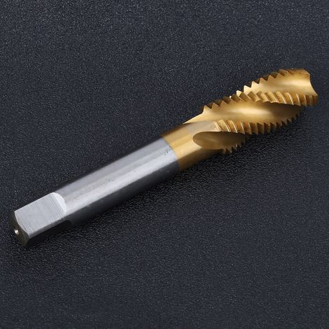 Tarauds à vis M18 x 2,5 mm en acier rapide, or et argent, pour machine à spirales en cobalt. (1/5)