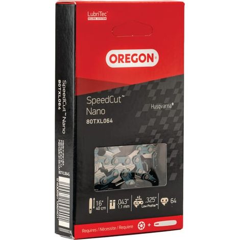 Chaîne de tronçonneuse Oregon .325, 64 maillons 16" Speedcut Nano - 80TXL064E ref 80TXL064E