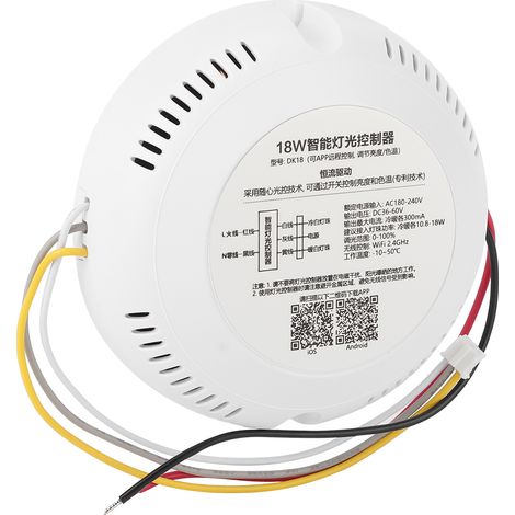Driver Led - 18 W - Commande À Distance Intelligent - Dimmer Avec Contrôle Vocal Et Application - 180-240 V CA - Pour Lampe Plafonnier Suspension Applique (1/5)