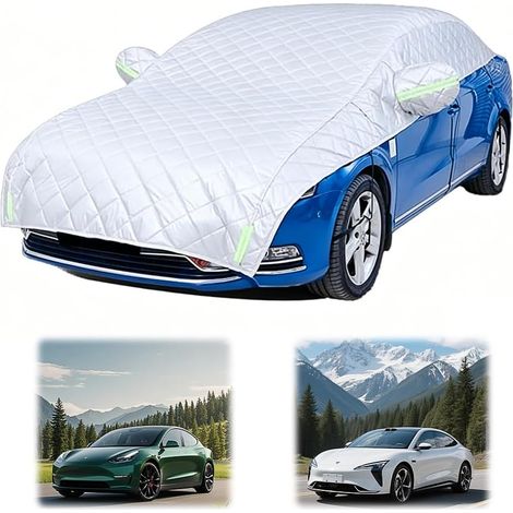 Anti-hail Car Cover, Protects Against Wind, Snow, Dust, Frost, Sun, Anti-Scratch, Anti-Grele Cotton Tarpaulin for Hatchback, Sedan (Thick) (1/5)