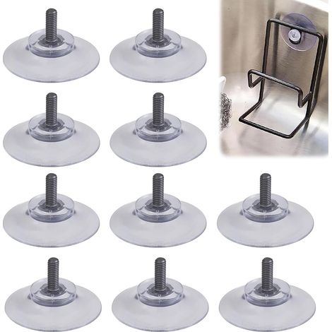 Ventouse a Visser, Ventouse Vitre, Ventouses Transparentes avec Filetage, Ventouses Pour Fenêtres, Ventouse en Plastique PVC, pour Camping Car, Fenêtre, Salle de Bain, Van,24 Pièces (1/5)