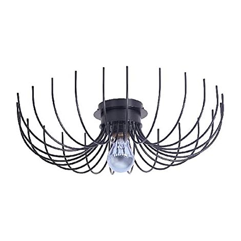 Lampe Murale Lion - Applique Murale - Salon, Chambre à Coucher - Noir en Métal, 46 X 46 X 13cm, 1 X E27, Max 100W (1/5)