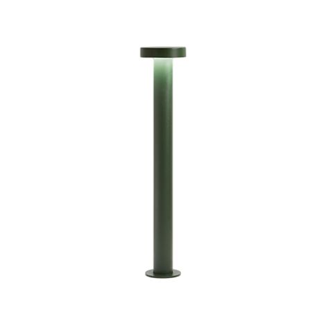 Tabouret - Borne de jardin LED 12W, IP65, 960 lm, H. 60 cm, 3000K, aluminium peint, borne extérieure, verte - Perenz