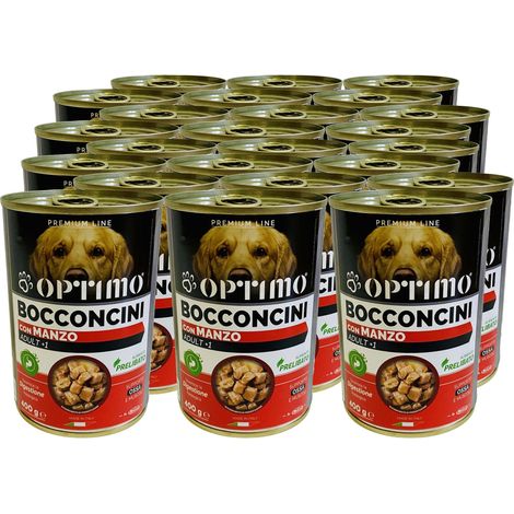OPTIMO SET 24 BOCCONCINI PER CANE AL GUSTO MANZO DA 400 GR