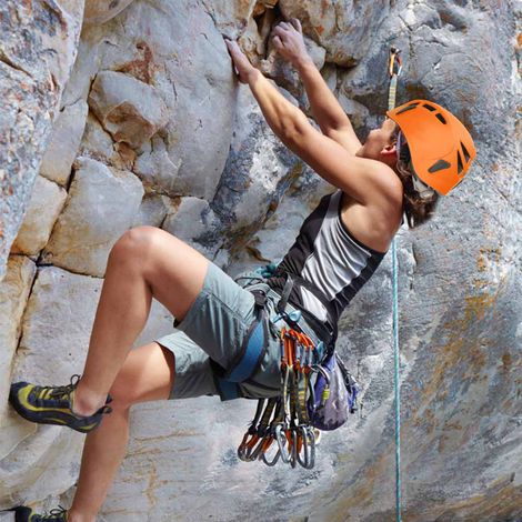Outdoor-Sport-Sicherheitshelm mit Kopfschutz für Bergsteigen, Klettern und Rollschuhlaufen (Orange) (1/5)