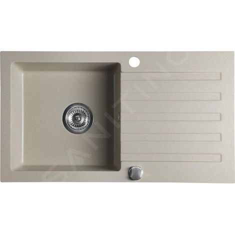 Sapho - Evier en granit, 78x44 cm, beige GR7202 (1/4)