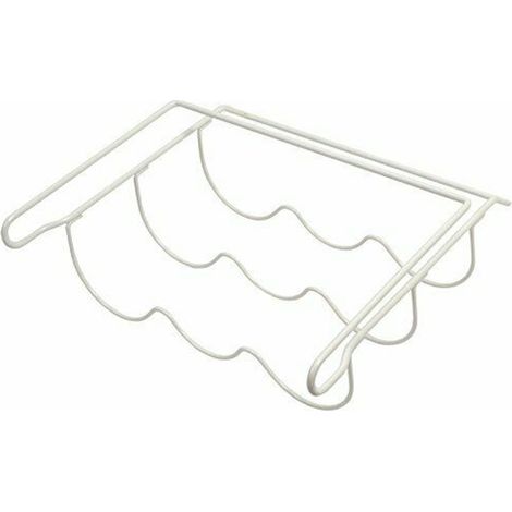 Home Equipement – Support universel 3 bouteilles blanc pour réfrigérateur – Hauteur 11 cm – Largeur 32 cm – Profondeur 30 cm – Compatible avec plusieurs modèles