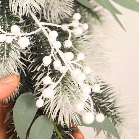 Décoration de sapin de Noël à l'envers, fleurs de Noël, boules de Noël, pommes de pin, décoration de porte (5030cm) (1/5)