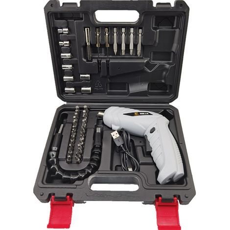 47 en 1 tournevis électrique, perceuse sans fil ensemble d'embouts de tournevis rechargeables, 3,6 V Li-ion 3,5N · m Tournevis rotatif électrique à couple maximal pour le projet de bricolage (1/4)