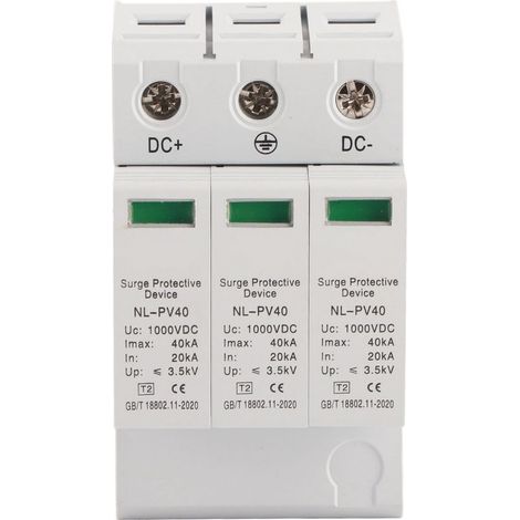 Parafoudre Photovoltaïque 3P 1000V 20‑40KA pour Protection de Tension PV (1/5)