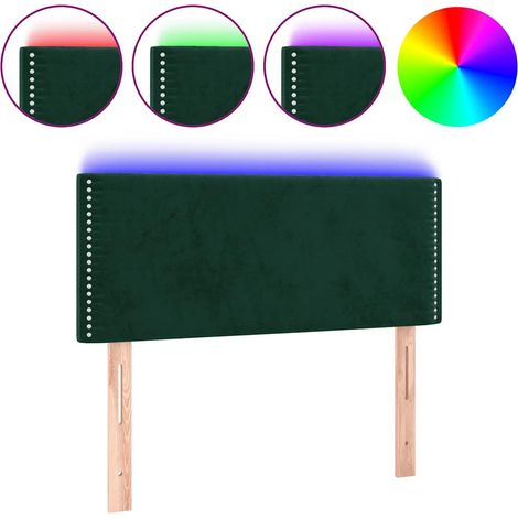 Maison Exclusive - Testiera a LED Verde Scuro 80x5x78/88 cm in Velluto