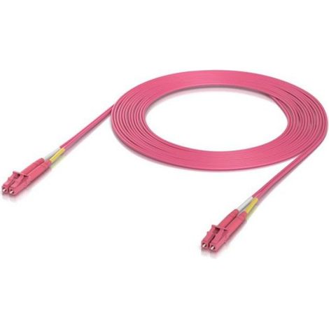 Câble Fibre Optique OM4 - LC Duplex UPC - 5 m - Intérieur - LSZH - Rose