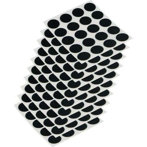 Caches-vis adhésifs - 200 pièces - PVC Noir Ø13mm - Dissimule trous et rayures - Pour meubles et bois - Diamètre 13 mm (1/5)