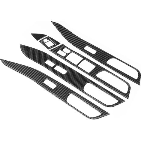 Ensemble de 7 caches de lève-vitres en fibre de carbone pour Mitsubishi Lancer 2008-2016 (conduite à droite). (1/5)
