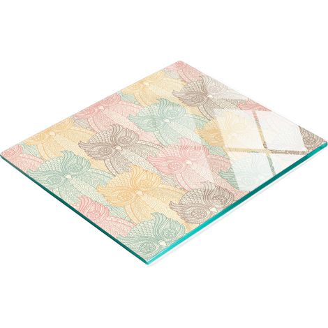 Tabla de cocina de vidrio templado duradera y elegante con estampado de b煤ho, 60x52 cm. (1/5)