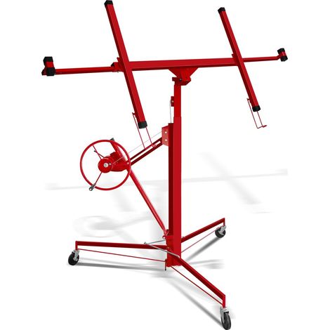 STANEW Alzalastre per cartongesso XXL ,alzalastre per cartongesso,pannelli cartongesso,Regolabile In Altezza 140-325 cm, Portata Di 68 Kg,rosso