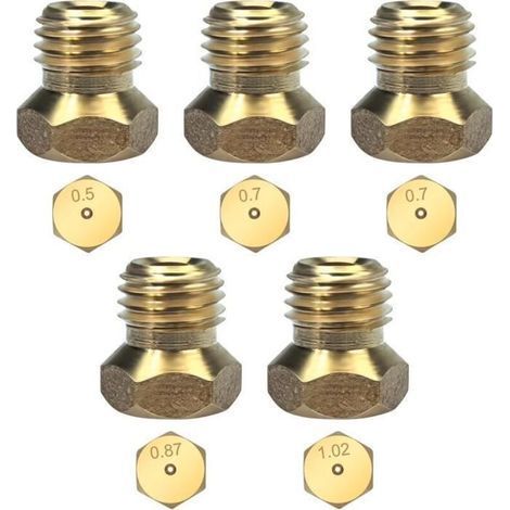pair 5Pcs Gicleur gaz Butane Universels pour plaque de cuisson au gaz naturel GPL, jets, buses et injecteurs, (1/4)
