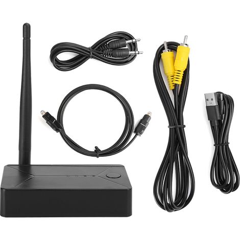 Bluetooth5.0 Audio Launcher Transmitter Fiber Coaxial 3.5mm with Antenna Plug-and-Use Adapter (1/4)