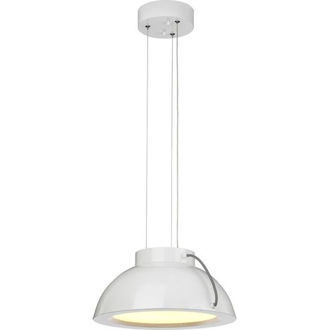 Elstead Europa - Sospensione a soffitto a cupola media 1 luce a LED Finitura verniciata bianca