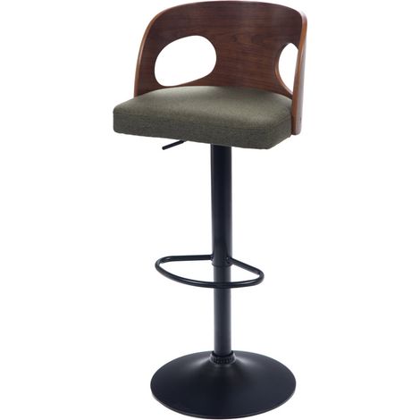 Amadeus - Tabouret de bar Émilie kaki 65-75 cm (1/3)