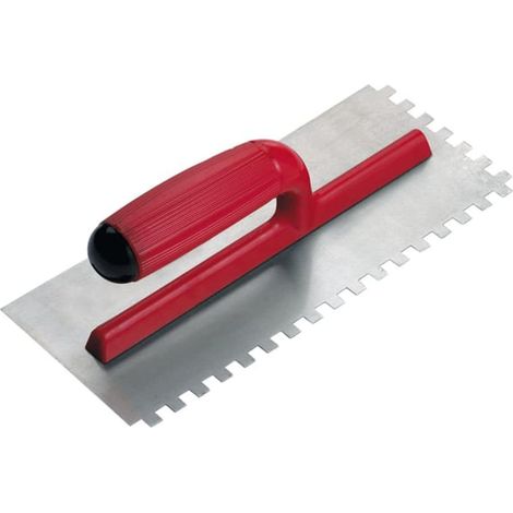 RUBI PRO Steel Notched Trowel 11 x 4 inches with 5/16-inch Notch for Tile and Flooring Installation