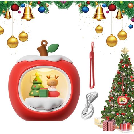 Lampe De Noël, Lampe de Bureau 3D Maison Fruit avec Lanière, (1/5)