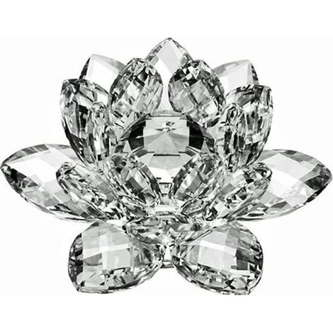 Jeffergarden Décoration d'intérieur Crystal Lotus Blanc 60 mm