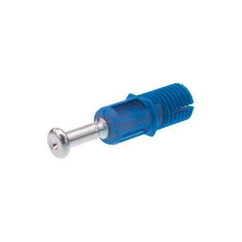 Hettich – Goujon à expansion Ø8mm – Longueur de serrage 20mm – Acier nickelé – Insert bleu pour montage rapide sans outillage (1/2)