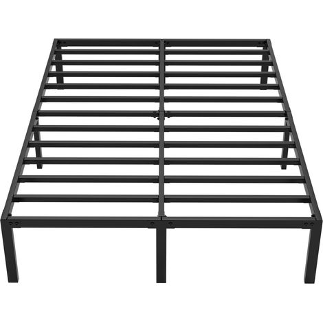 TolleTour Estructura de cama metálica 140 x 200 cm, negra, con lamas de acero y montaje sencillo (1/5)