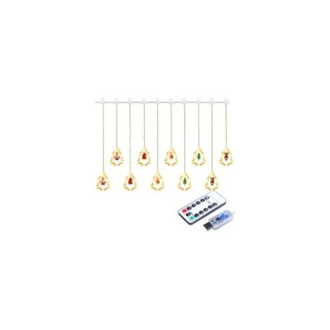 Lumières De Décoration De Noël, 50 LED 3M Guirlande Lumineuse USB Étanche Guirlandes Lumineuses Lumières féériques 8 Modes d'Eclairage Lumière pour Noël Fenêtre Soirée Terrasse Fenêtre Patio Jardin(Mo