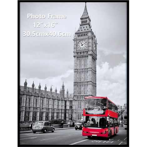 Giftgarden Bilderrahmen 30x40 cm Schwarz, Wandmontage Eleganter Fotorahmen (1/5)