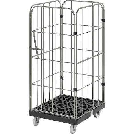 FRANKEL kaiserkraft, Roll-conteneur, 4 côtés, avec porte,