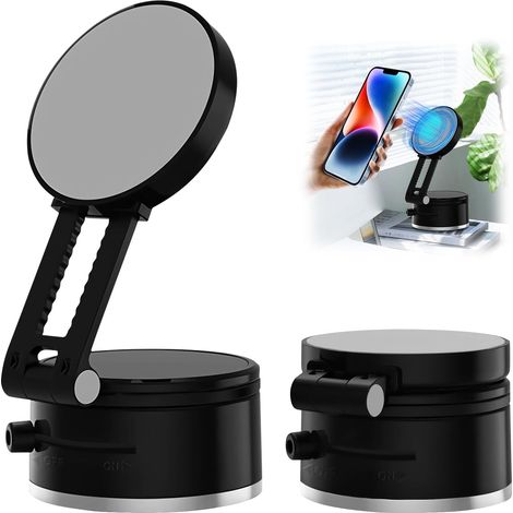 Compatibile con i supporti per telefono MagSafe - Supporto per auto con ventosa magnetica migliorata - Supporto con ventosa magnetica, fissaggio a mani libere, ideale per auto, palestre e specchietti