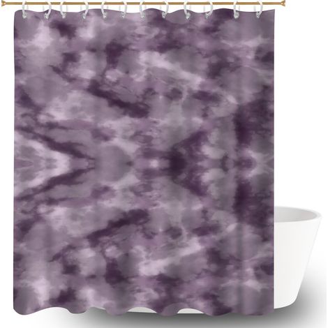Voile de douche fluide en polyester 180x180 avec motif rideau imperméable pour maison secondaire (1/5)