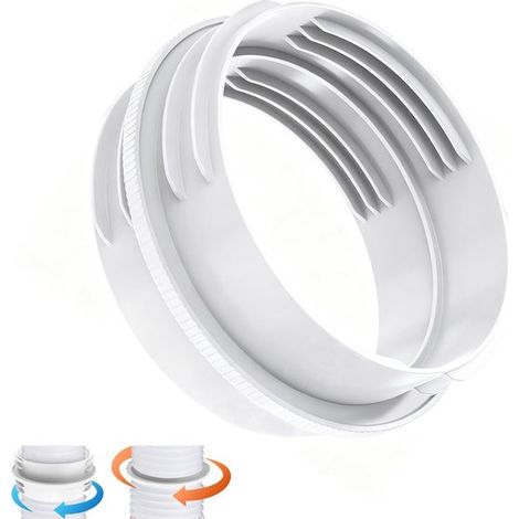 Raccordo 2 in 1 per tubo di scarico del condizionatore d'aria da 13-15 cm  Connettore universale per condizionatore portatile, finestra, cappa aspirante e tubo in PVC  Tubo flessibile (1/5)