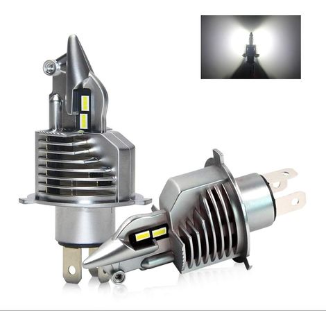 H4 LED Phare Ampoule Haut Bas Faisceau Blanc, Phare Étanche Plug and Play Conversion Kit (1/5)