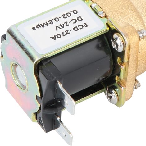 Électrovanne à solénoïde laiton normalement fermée G1/2" pour arrivée d'eau 24V CC (1/5)