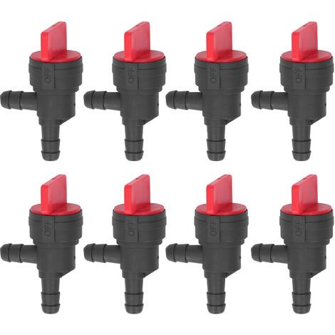 Vanne de coupure de carburant 1/4 pouces, 8 pièces, vanne d'arrêt à 90 degrés, vanne de gaz droite pour Stens pour Oregon pour MTD pour Cub Cadet