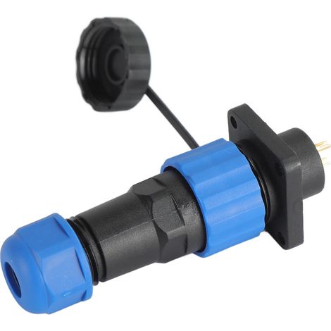 Connecteur aviation carré étanche IP68 prise et socle industriels SP16 2 broches 380V 10A soudure (1/5)