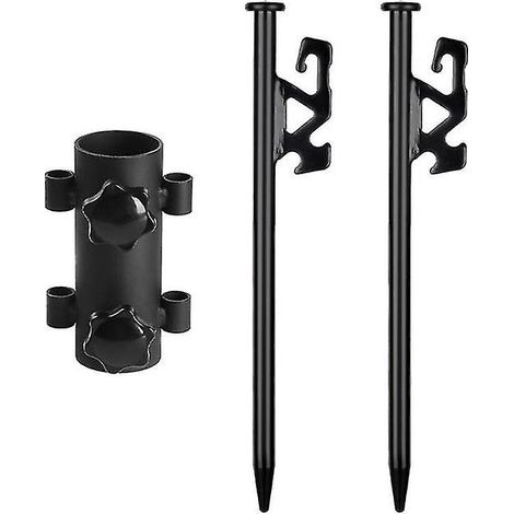 Fixation de tige de tente Camping en plein air Pêche Camp Post Clou de sol Accessoires d'auvent de tente Fixation de jambe de force T (1/3)