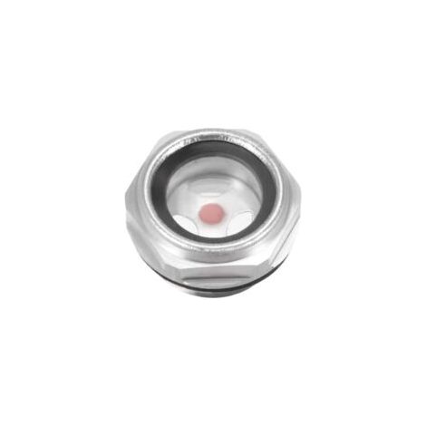 Varilla medidora de aceite, mirilla, conexión para compresor de aire, rosca macho PT de 1/2", tapa de aleación de aluminio con junta tórica - Crezuo