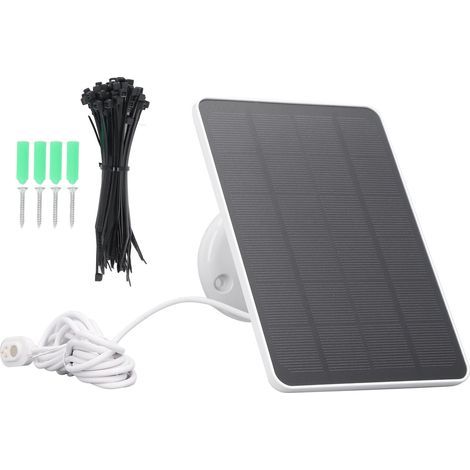 Panneau Solaire 10 W pour Caméras Arlo Pro 3/Pro 4/Ultra 2 – Étanche IP65, Silicium Monocristallin, Blanc (1/5)